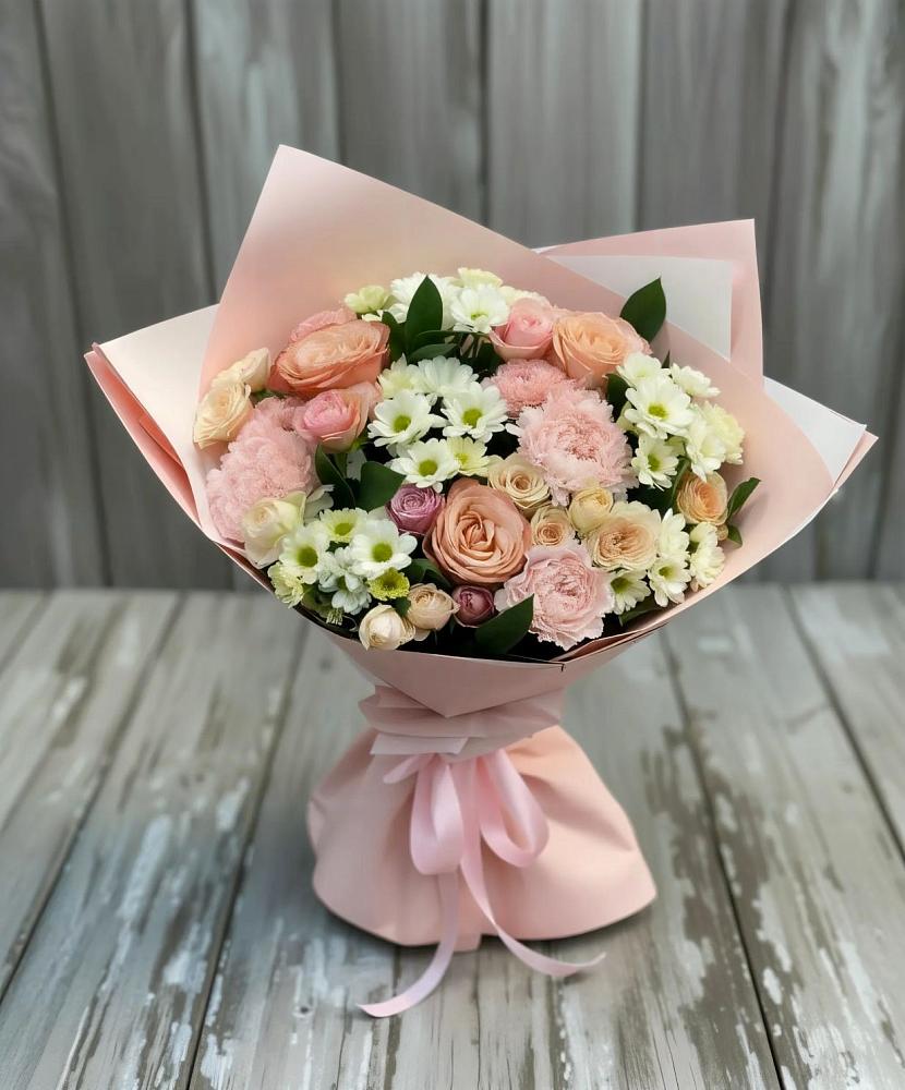 Букет цветов из: Гвоздики, Розы и Хризантемы в Эвенске