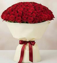 Букет 101 Красная роза Милано в Эвенске