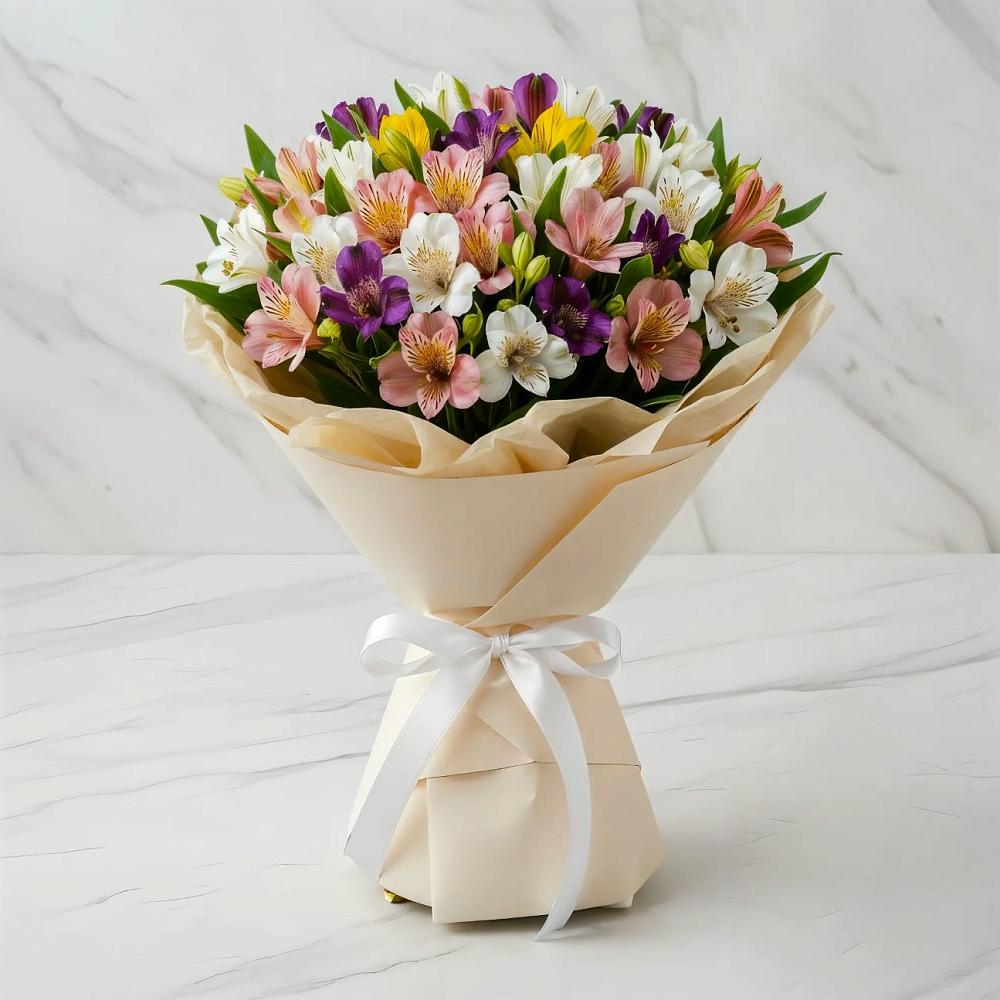 Букет цветов из: Альстромерии в Эвенске