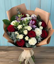 Букет цветов из:  Розы и Альстромерии #REPLACE_PRED# Эвенске