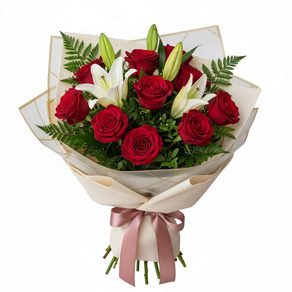 Букет цветов из: Лилии и Розы в Эвенске