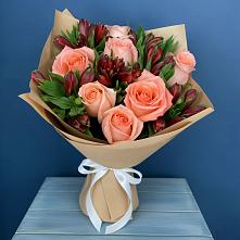 Букет цветов из:  Розы и Альстромерии в Эвенске