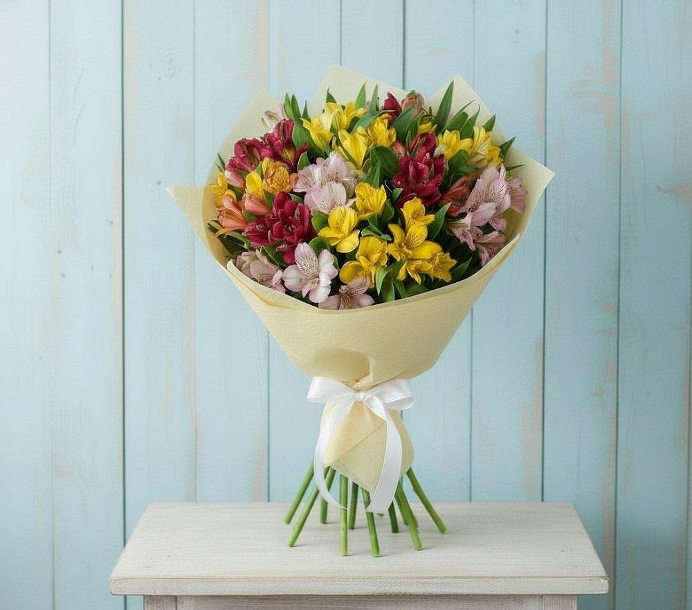 Букет цветов из: Альстромерии в Эвенске