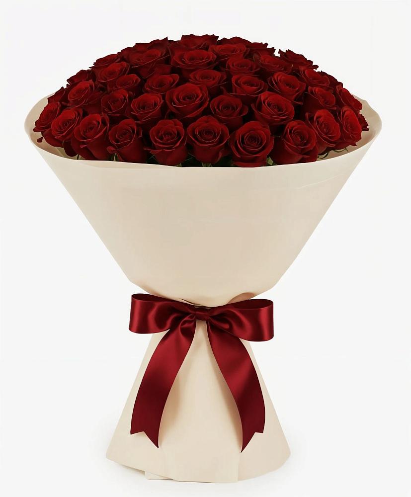 Букет 101 Бордовая роза Блэк Бакарра в Эвенске