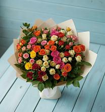 Букет Микс из разноцветных кустовых роз #REPLACE_PRED# Эвенске