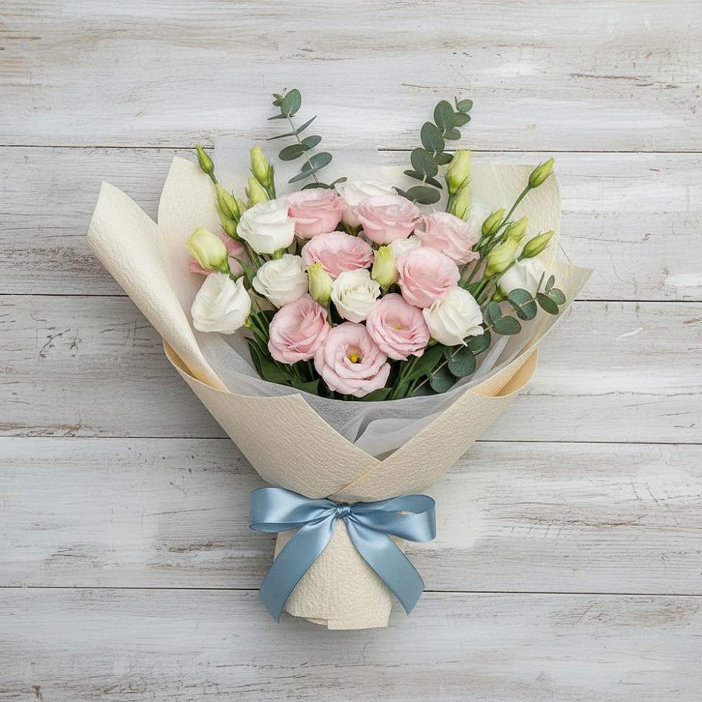 Букет цветов из: Лизиантусы в Эвенске